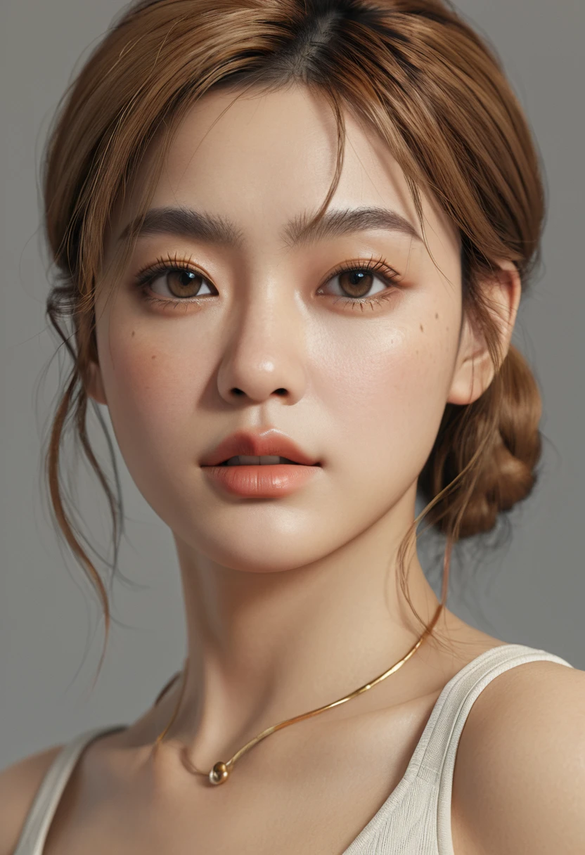 Ultra detailed beautiful girl, With the fierce lioness, Movie, Movie Light, Practical, 3d rendering, Very detailed Face, Very detailed, Practical Appearance, lifelike, Practical Girl, Very detailed Hair
