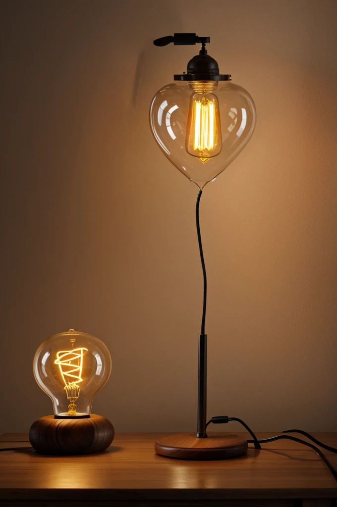 heart number brain fire lamp