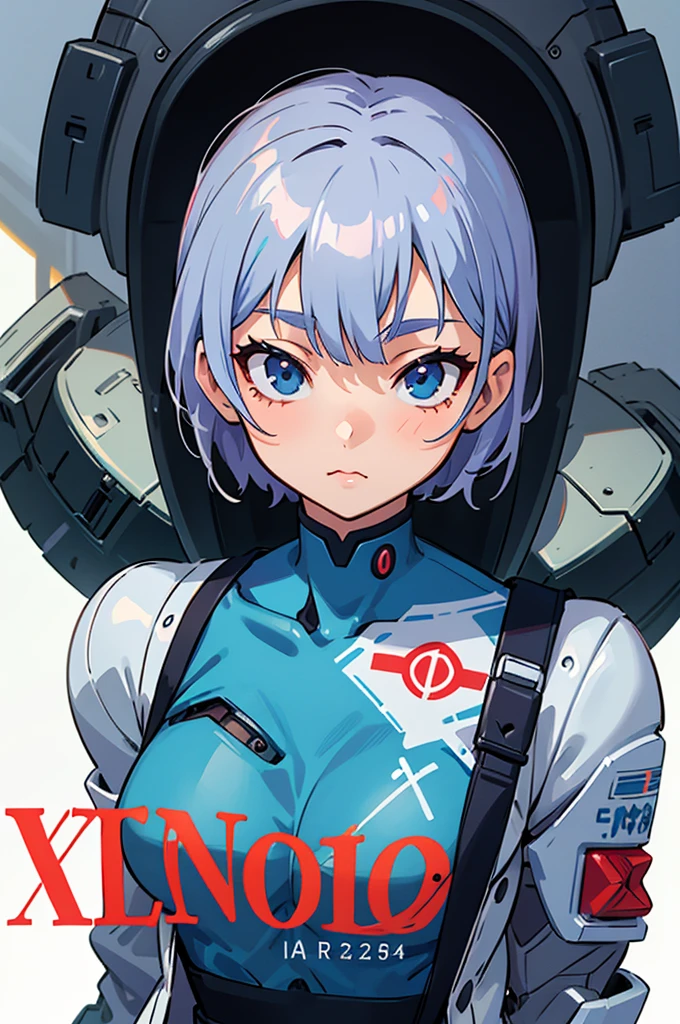 (masterpiece: 1.2, best quality), (1 lady, solo, upper body: 1.2), Hair: short cut, Clothing: oversized denim jacket and combat boots, underground or street art exhibition, android girl perfect for the future, cyborg girl, blue cyborg, cyborg - girl with silver hair, cyber machine female face, modern cyberpunk anime, cyborg girl, cyberpunk ads, perfect anime cyborg woman, porcelain cyborg, perfect cyborg woman, beautiful android ((modern clothes)) Looking at the viewer, looking at the camera,Magazine cover,a close up of a poster with a person on a cell phone, by Shinoda Toko, by Tadashi Nakayama, by Hirohiko Araki, manga cover style, manga comic book cover, by Yokoyama Taikan, inspired in hirohiko araki, by Yoshiyuki Tomino, by Yoshihiko Wada, by Yumihiko Amano