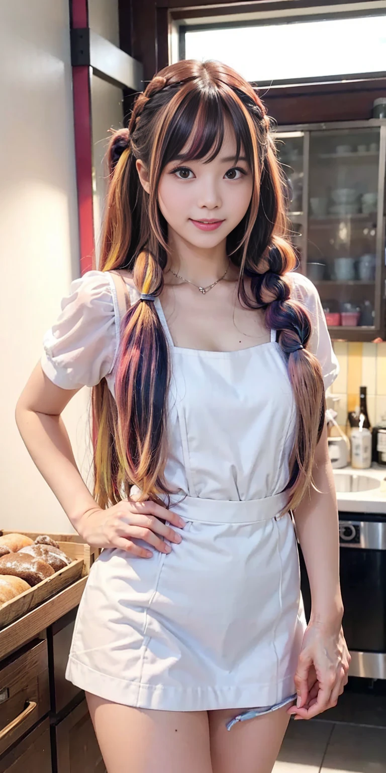 Fluid organization:1.6), 本当に野生の髪を持つ一人のbeautiful女の子, (Colorful wavy hair:1.2),( Two long braids:1.2), (Long wild hair:1.2), (Multicolored Hair: 1.9),可愛いsmile
パン屋販売スタッフ、(((Low - Angle:1.4)))、((One hand raised))、((She is wearing a colorful and pop blouse and apron.)),(;have big bread))、(((Spread your legs:1.4)))、,(((beautiful armpits:1.2)))、High resolution、Bakery、-yeld gismile、Finished as in the picture、white and beautiful skin、Focus on small breasts、((beautiful５This finger))、Bakeryの制服を着ています、最high quality、High resolution、Very detailed、masterpiece、Live Shooting:2、Genuine:2、photoGenuineistic:2、very delicate and beautiful、Fine details、Textured skin、Full Shot、、(beautiful face:2)、hot pants、Putting on makeup、Perfectly balanced legs:1.5), Looking at the camera, Angle from above, (((hot pants))), High resolution、未来のBakery、Delicious bread that women will love、Looking at the camera、smile、Finished as in the picture、、(((I have a big loaf of bread)))、(((cute smile)))、((((Eat delicious bread)))))、((I love bread))、(front focus piece:1.3), 
、Cute Apron、Rainbow Apron、Bakeryの制服を着ています、明るすぎるNatural light、Shining sunlight、最high qualityのディテール, Japanese Girls,1 girl, 8K, RAW Photos, 最high quality, Ticker:1.2, Very detailedなRAWカラー写真, Professional photos, (reality, photoGenuineisticです:1.37), (Very detailedな皮膚:1.2), 超High resolutionな, (Lenz 50mm),,絶妙にFine grain,Look at the person watching,Pretty face, Just Mile:1.05),Wide Hips,Straight hair,,Light pink inner color、 white and fine skin、(Very detailedな8K cg:1.2), (hyper Genuineistic:1.35), (photoGenuineisticです:1.45), (reality:1.4), 

(背景はBakery:1.1)、Sexy upward glance, 、Very detailed、masterpiece、最high quality、Ultra-high resolution energy A、8KのHigh resolutionにより、Transparency as shown in the photo、Fine grain、Expression of gradation、Perfect anatomical figure ,hard disk、Ticker (English) 、 Nikon Z9 80mm Lens ,、明るすぎるNatural light、Shining sunlight、、Ultra slim body、Slender model figure、beautiful姿勢、, 最high quality, 8K, RAW Photos, Confused, Award-winning portraits, shy smile, shy smile, , Delicate girl,, Digital SLR, View your viewers, Frank, Sophisticated, Thin arms, Professional Lighting, Film Grain, chromatic aberration, (Fine grainと顔:1.0), Live Shooting、(((A portrait of extreme beauty)))、((Glowing Skin))、1 girl、16 year old beautiful girl from Prague、Bright expression、((Platinum Blonde Hair))、[Big blue eyes that sparkle like jewels]、Shiny skin、silky super long Straight hair、eyeliner、beautiful前髪、Hair around the eyes、最high quality、Very detailed、Film Light、Intricate details、High resolution、Very detailed))、Detailed Background、8KUHD、Digital SLR、Soft Light、high quality、Film Grain、Fujifilm XT3 、Shallow depth of field、Natural light、(((Spread your legs:1.4)))、Pieces fly、High resolution、Bakery、16-year-old girl、smile、Finished as in the picture、white and beautiful skin、Focus on small breasts、最high quality、High resolution、Very detailed、masterpiece、Live Shooting:2、、neon hair clip,masterpiece、最high quality、
One girl,Ives Girl,beautiful照明,(((Anyone can see the D logo.:9)))