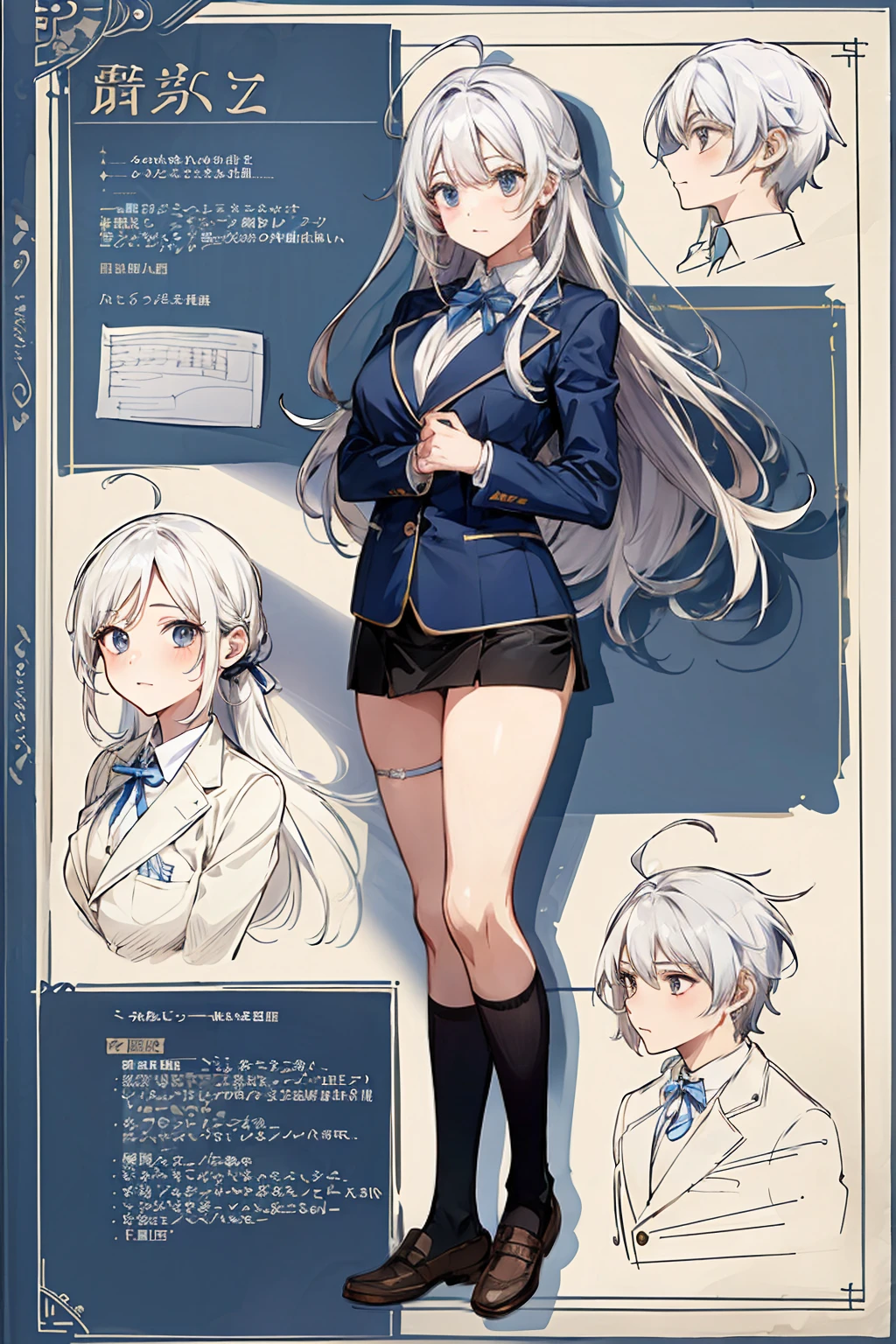 ((Highest quality)), ((masterpiece)), (Familiar), Perfect Face((Highest quality)）cute,beautiful girl,Pure white hair,bangs,Crying face、Medium Hair,blue eyes.alone,,smile,cute, short hair、Beautiful Eyes,Light clothing,Healthy Body、Hello、Angle of Face、null、blazer、shirt、hacker、skirt、boots、Are standing、A man is undressing、

