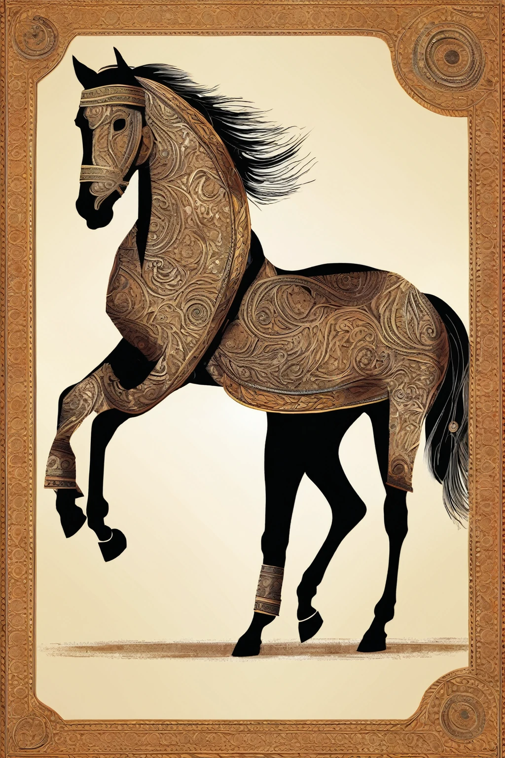 FOLDED INDIAN CURRENCY AS HORSE