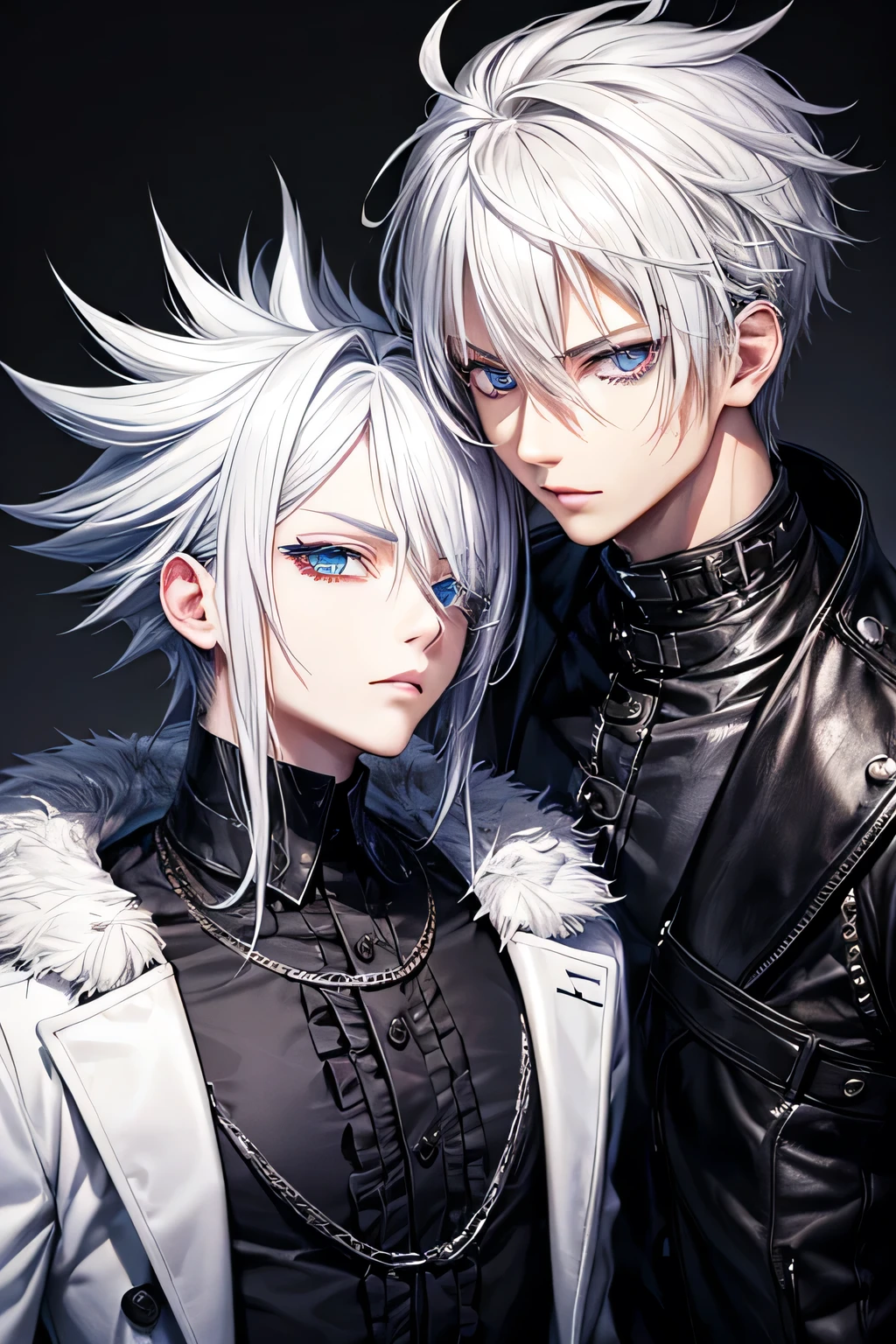 male,silver hair,Spiky Hair,Visual Kei,