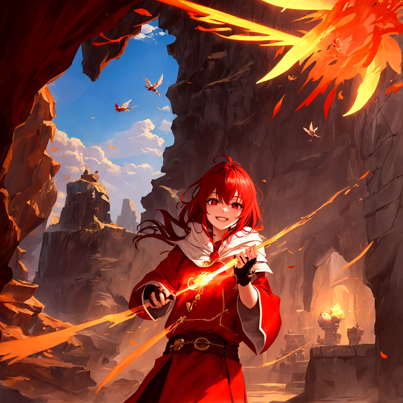 Red Cliff, wizard, Light, A bright smile, fly, Play  
