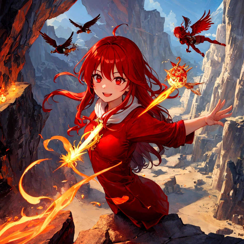 Red Cliff, wizard, Light, A bright smile, fly, Play