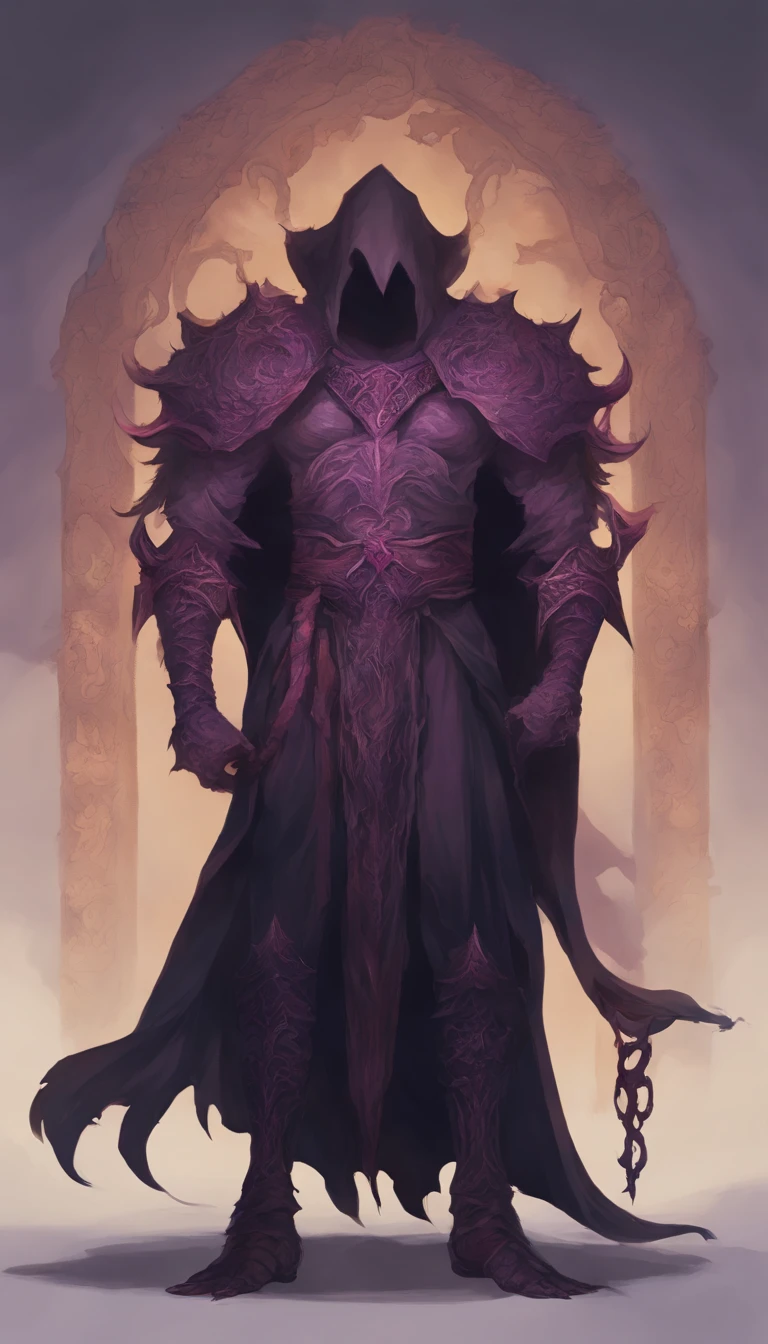 Mind flayer，Inspired by Dungeons & Dragons，Full body concept art illustration of Mind Flayer。The character has human-like proportions，tall、slim and muscular。The character has 4 tentacles extending from its chin，Light purple skin，Almost Blue。The character is dressed in exquisite、Luxurious black academic robes and ornate leather boots。Background is blank