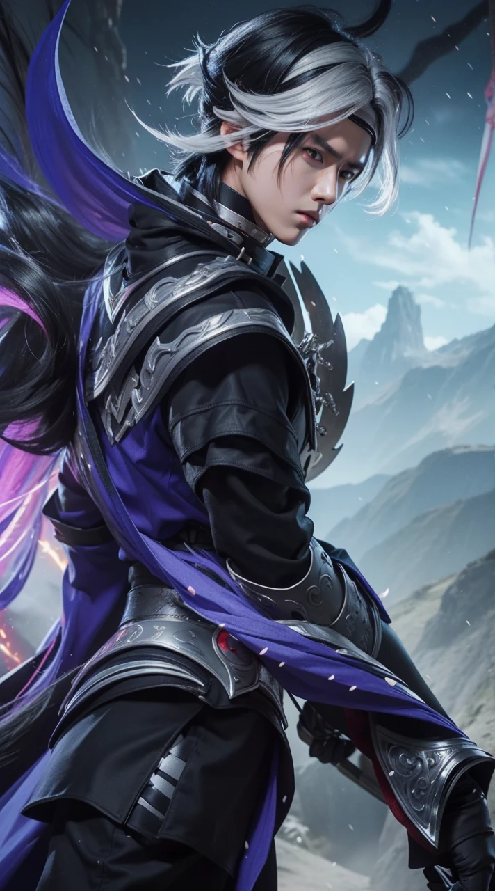 real Life adaption of this character,his name is Sasuke uchiha from anime naruto ,hyper realistic ,detailed similar black hair, high resolution, photorealistic,very detailed,realistic outfit wear black cloak with a collar ,korean teen handsome ,detailed shining eyes,(photoreapistic:1.4)