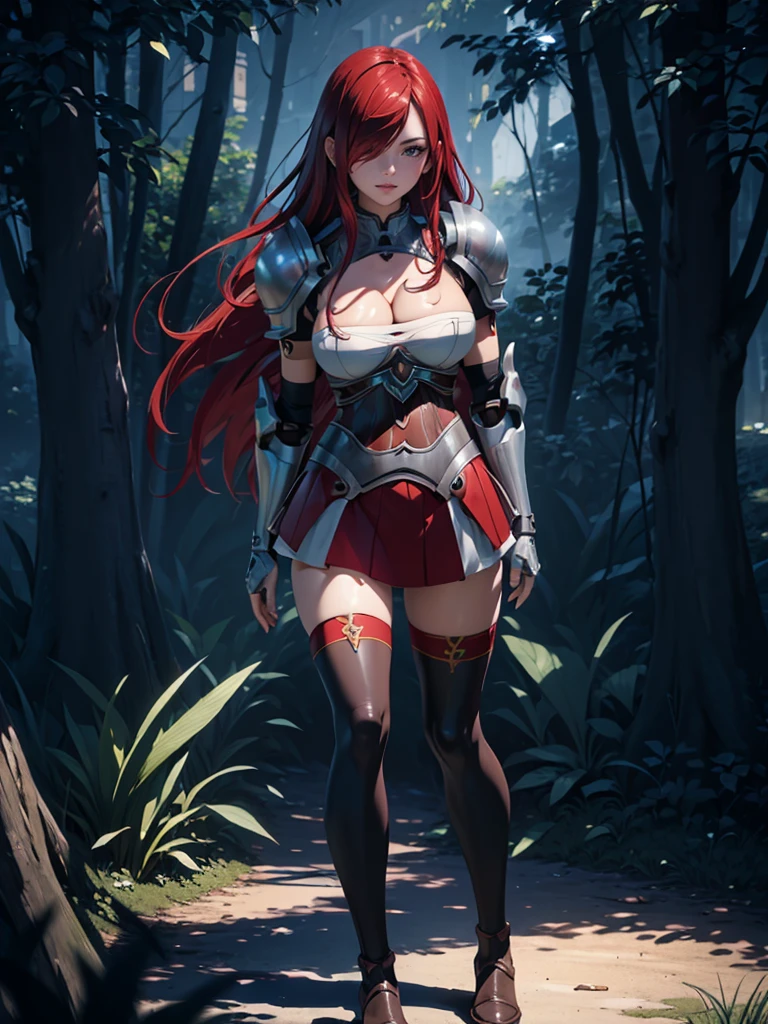 ((1girl, solo)), (((mature female))), beautiful body, (perfect anatomy, perfect body, perfect hands, perfect legs), (five fingers:1.5), natural proportions, sexy body, large breasts, cowboy shot BREAK
((extremely detailed face)), (beautiful detailed eyes:1.6), (realistic pupils, realistic iris:1), expressive eyes, looking at viewer, (clear eyes:1.3), (hyperrealistic:1.2), (detailed skin texture:1.2), smooth skin, (red hair:1.5), brown eyes, long hair, parted bangs, (hair over one eye:1.5), (detailed lips:1.2), (attractive lips:1.1), (glossy lips:1.1), (smile), parted lips, perfect face, perfect eyes BREAK
female knight, long sleeves, fantasy armor, (cleavage:1.3), breastplate, (shoulder armor:1), (arm guard:1.3), armor gloves, (micro mini skirt:1.5), zettai ryouiki, thighs, thighhighs, (greaves:1.3), armored boots, belt BREAK
(outdoors:1.5), (day:1.5), (town), trees, (shade of trees:1.2), (fantasy setting:1.5) BREAK
(masterpiece:1.5), anime-style, top quality, best quality, (beautiful and aesthetic:1.2), (ultra detail:1.5), Ultra-detailed depiction, Ultra-precise depiction, extremely detailed 8k illustration, high resolution, (highly detailed shading:1.2), (realistic lighting:1.4), perfect lighting, vibrant colors, dynamic tones, striking hues, 8k, absurd resolution, perfect shadows, hdr, UHD, ambient lighting, realistic, ultra-realistic, photo realistic, highly detailed, rich detail, luminous colors, fine texture, intricate design, professional illustration, (soft light:1.2), (illustration:0.7)