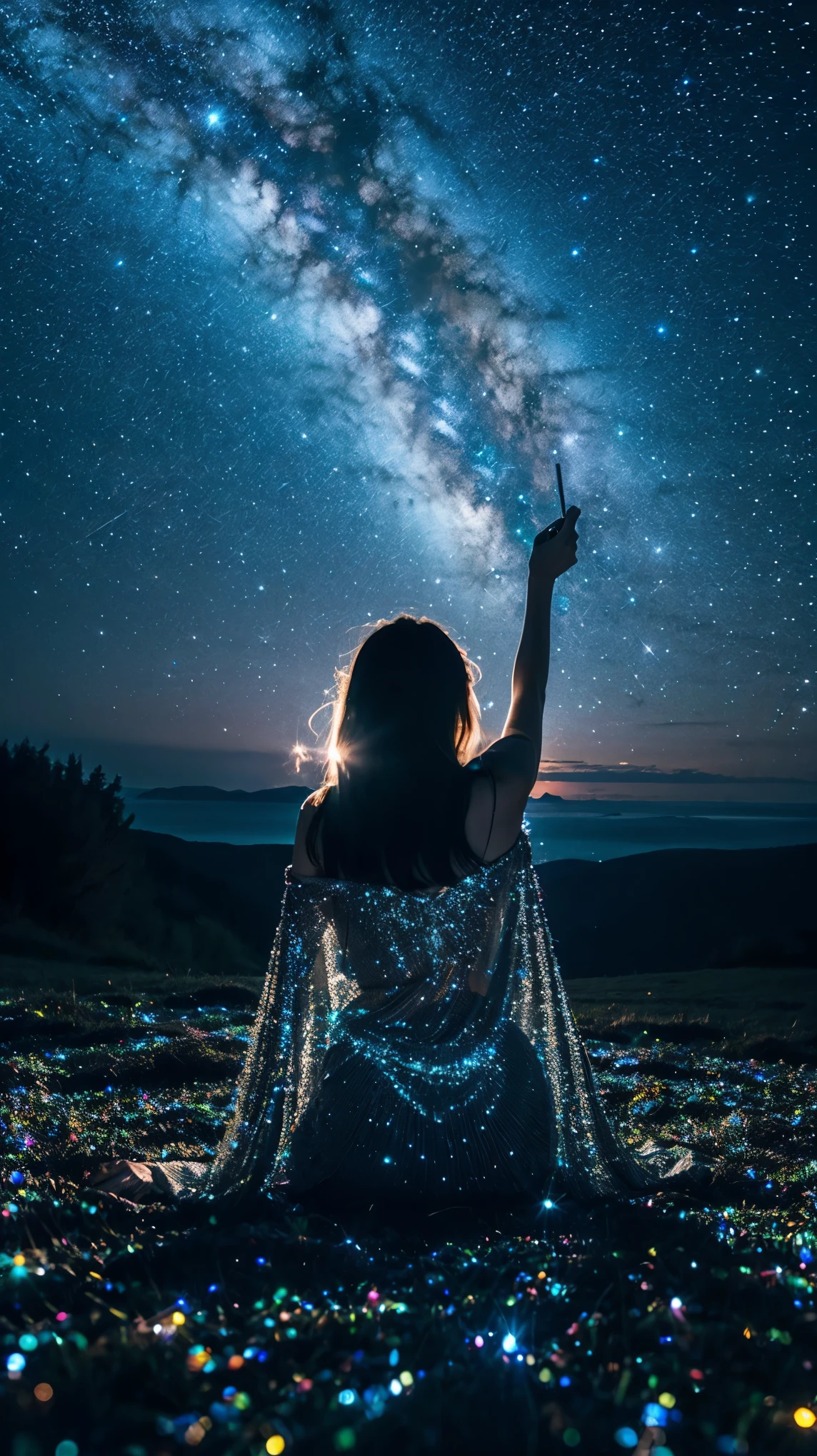 star々The sparkling night sky,Transparency,Spectacular landscapes,A delicate touch