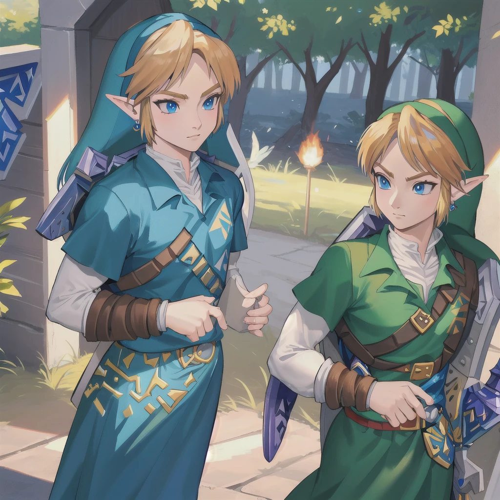 masterpiece, best quality:1.2), ultra detailed, the legend of Zelda:1.7,Link