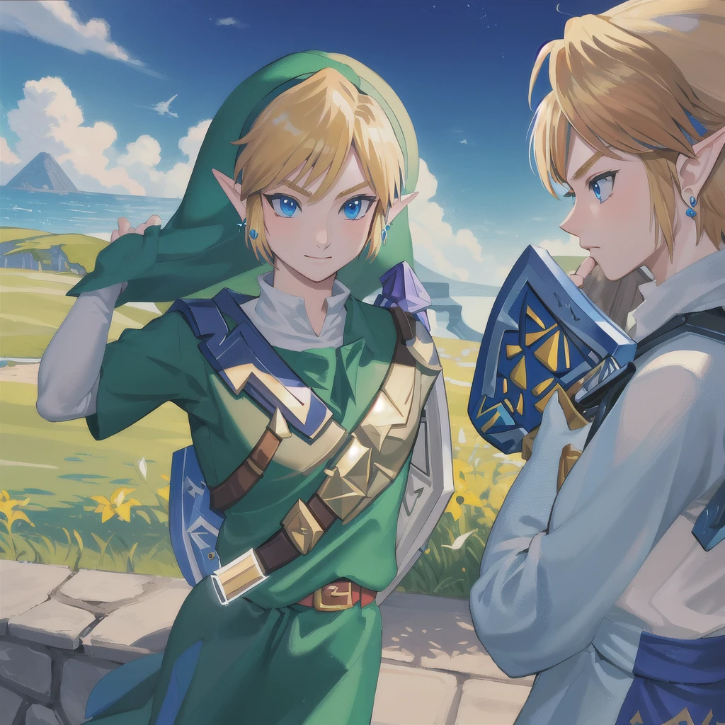 masterpiece, best quality:1.2), ultra detailed, the legend of Zelda:1.7,Link