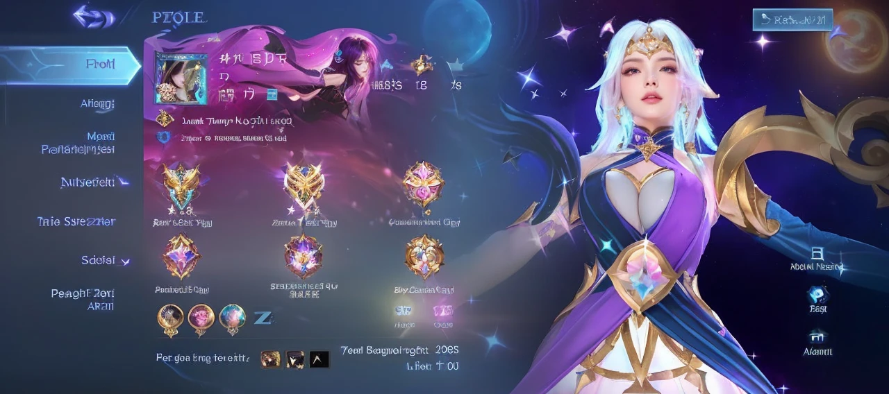 Beautiful woman a close up of a woman in a purple dress holding a sword, beautiful celestial mage, kda, seraphine ahri kda, portrait knights of zodiac girl, goddess of galaxies, mobile legends, zenra taliyah, knights of zodiac girl, star guardian inspired, astral ethereal, aura of magic around her, star guardians, tane skin, aion