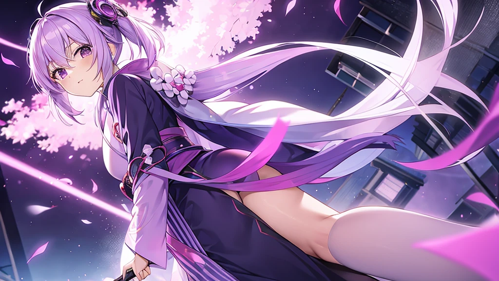 woman clear Light purple hair kimono Anime Style Crime and Punishment