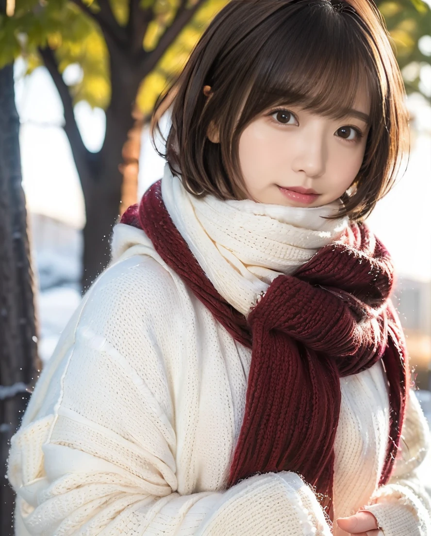 Being with a dog、Girl and dog warming themselves by a bonfire、Lens flare、Hair blowing in the wind、Medium Short Hair、Fluffy scarf in warm colors、Expressing a single whiteness&#39;breath、Photo from the waist up、Night city illumination shot、Cowgirl Shot、Fur coat、豪華なグレーのミンクのFur coat、Wear good leather boots、Luxury Bags、Inner turtleneck、Silver necklace and small silver earrings Millionaire style:1.4））、Full body photo、smile、 Caustics、Highly detailed photos、Very beautiful woman 、Ample breasts、No makeup、(8K、RAW Photos、Highest quality、masterpiece:1.2)、(Realistic、Realistic)、1 Girl、((Medium Short Hair、Midwinter、Cold region Snow falling、The wind is blowing、Fluttering Hair、Blur the background、Colorful illuminations、Looking into the camera:1.4))、
