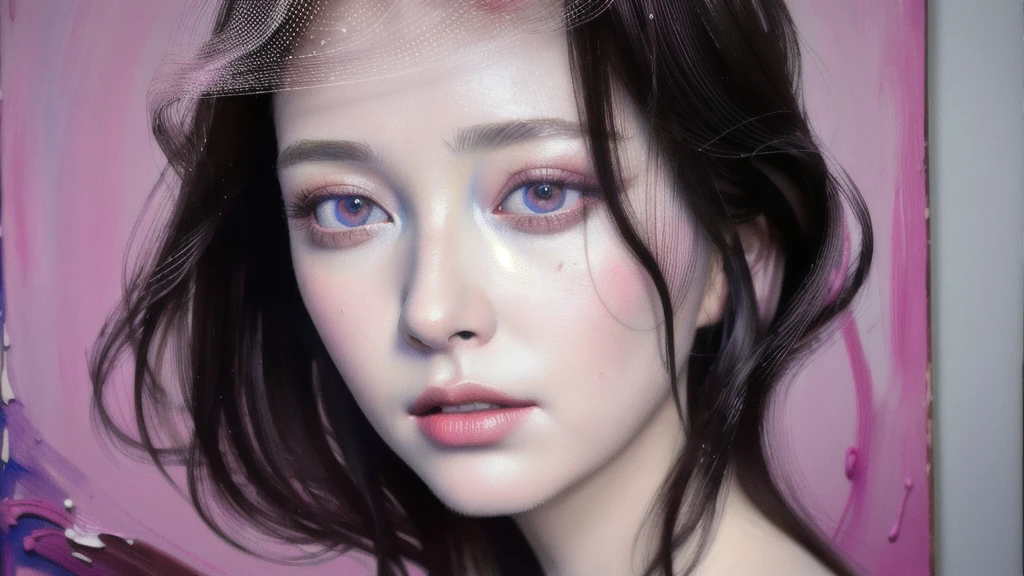 Android Beauty, Powerful paintings inspired by Francis Bacon, Ultra-realistic surrealism, Hyperrealism, fear, art, hyper real painting, Realistic illustration painting, カラフルなHyperrealism, Hyper-realistic digital art
