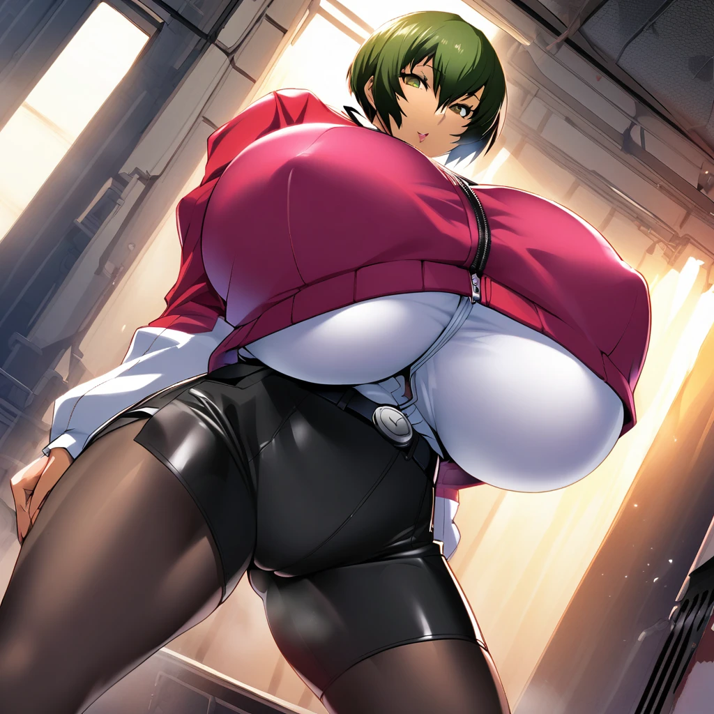 yukari takeba(persona3),1girl,solo,Super huge breasts,looking at viewer,near