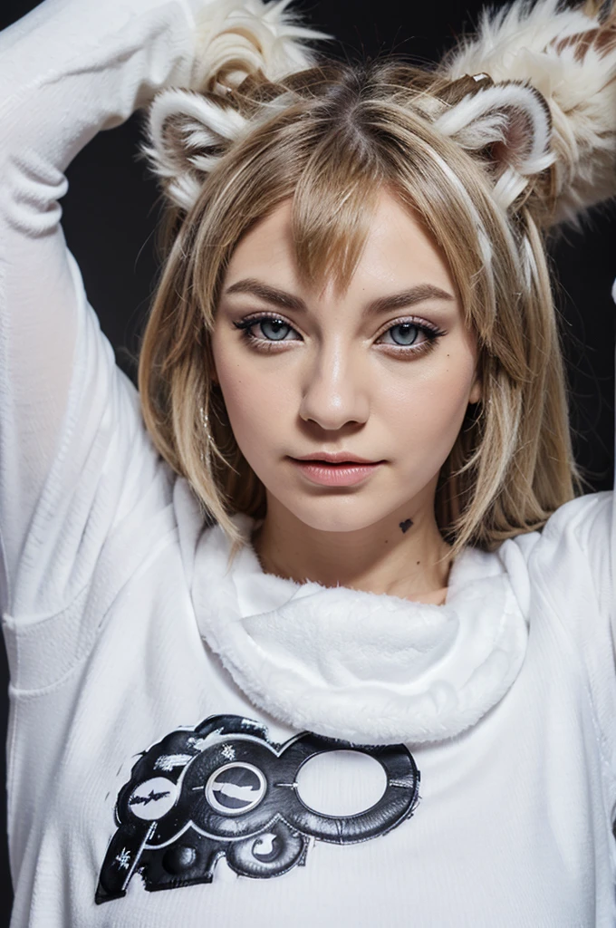 furry, white tiger, solo, (((wink))), simple background, ink splash.
detailed eyes, ultra detailed, detailed fur texture, CG. bust portrait.
(clothing)