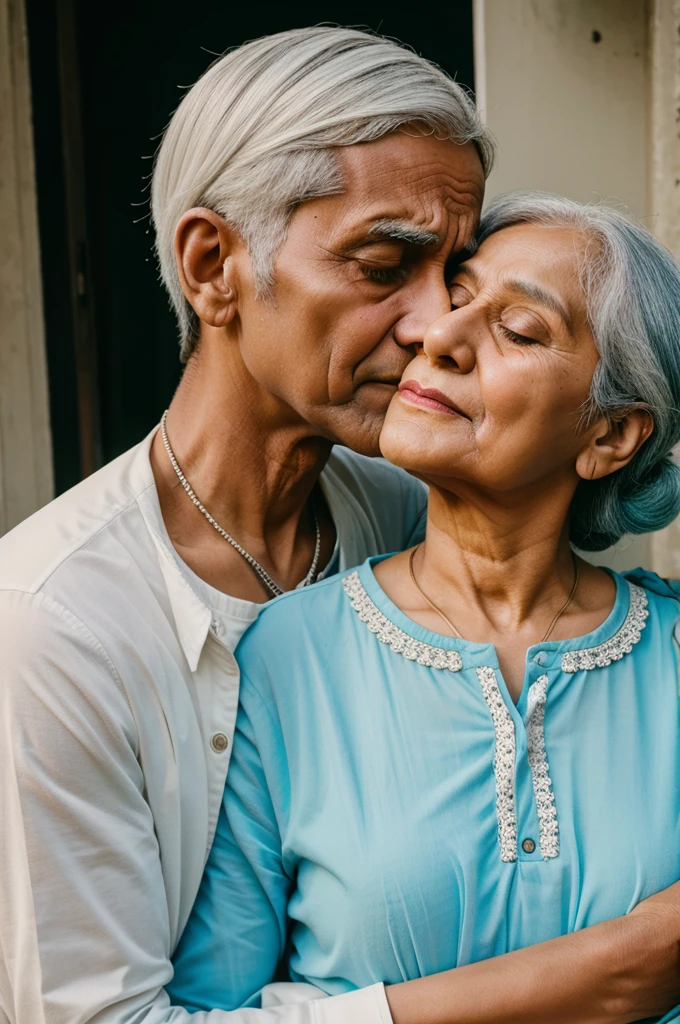 Emotional photo of dada dadi with AI