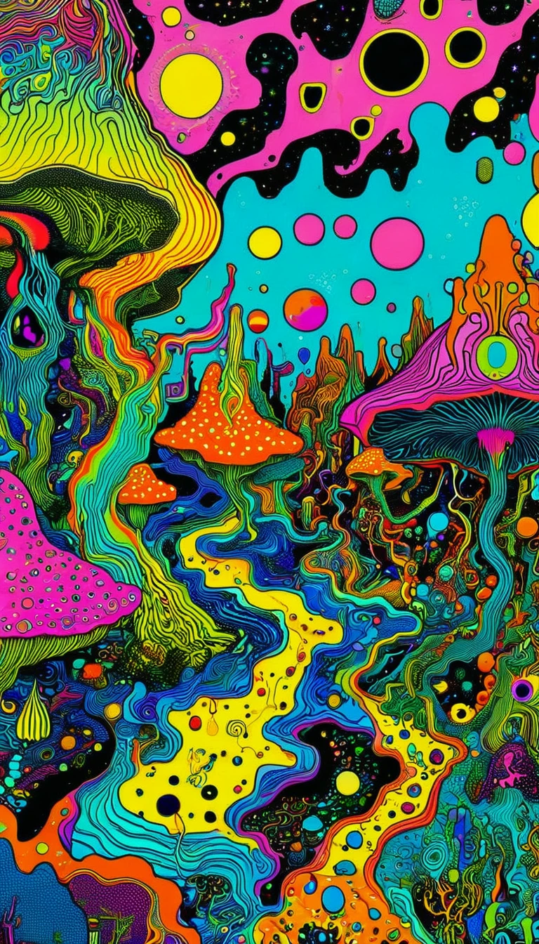 Psychedelic Abstract Art, puzzling, melt, Bright colors, Michael DeForge (Michael Deforge) Inspired by Pop Art, Mumford, tumblr, Psychedelic Art, Psychedelic illustration, Psychedelic Trip, Psychedelic Trip, retro Psychedelic illustration, Psychedelic Art style, psychedelic style, Surreal psychedelic design, LSD Trip, Psychedelic Fever Dream, psychedelics, Shaman horror LSD art, psychedelics