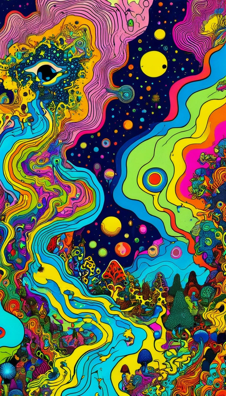 Psychedelic Abstract Art, puzzling, melt, Bright colors, Michael DeForge (Michael Deforge) Inspired by Pop Art, Mumford, tumblr, Psychedelic Art, Psychedelic illustration, Psychedelic Trip, Psychedelic Trip, retro Psychedelic illustration, Psychedelic Art style, psychedelic style, Surreal psychedelic design, LSD Trip, Psychedelic Fever Dream, psychedelics, Shaman horror LSD art, psychedelics
