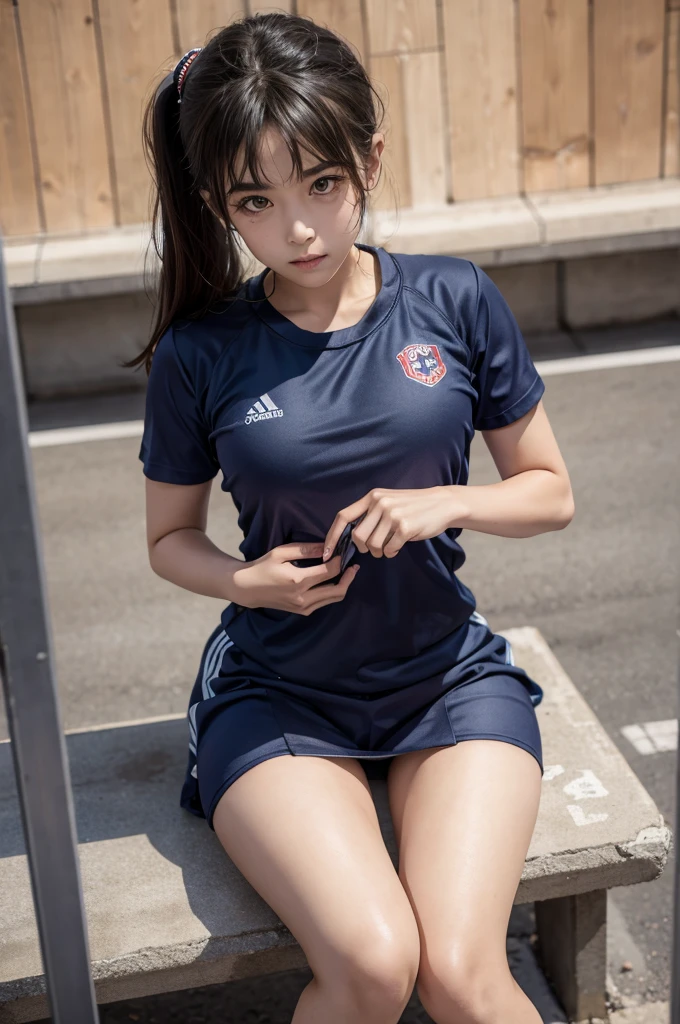 Gym uniform, Japan high school students, gym clothes, hem in bloomers