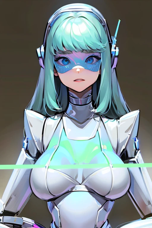 empty eyes,robotized woman,robot transformation ,big bust,Robot Joint