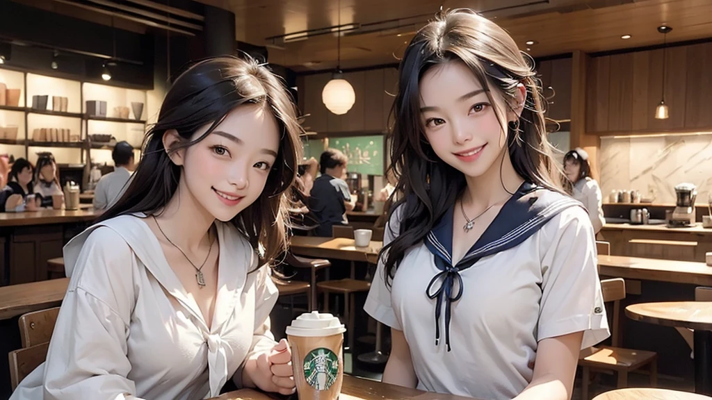 (((((((Emphasize cleavage)))))))
((((((((A junior high school girl in a sexy white short-sleeved sailor uniform))))))))
(((((((お洒落でcuteInside the Starbucks store)))))))
8K、RAW Photos、Highest quality、Super detailed、Super Resolution、Ultra HD、8K壁紙、Amazing details
(((((((Inside the Starbucks store)))))))、((((((Sit down and eat cake、Drink Starbucks coffee、smile))))))、((Heart Necklace))
Modern and sleek design:Interior design using natural materials、Many of the designs are warm and made using wood and metal.。
Large windows:自然光をたっぷり取り入れるためのLarge windowsがあり、Providing a bright and open space。
Green Interior:Potted plants are effectively placed、It creates a relaxing atmosphere。
artwork:Works by local artists、Starbucks-related art on display。
Cozy seating:Cushioned chairs and sofas、Bar sheet etc.、A variety of seating options available。
Open kitchen area:Being able to see how drinks and food are made、We provide peace of mind and transparency。
Unique lighting:Antique lamps and chandeliers、Modern lighting fixtures are used。
Comfortable background music:Relaxing music is playing、A comfortable space is provided。
Wide々Table space:一人でもグループでも使いやすいWide々There is a table with。
Community Table:There is a large table where you can socialize with other customers.。
Seasonal decorations:The decorations are themed according to the season.。
Design with a local feel:The design incorporates the local culture and characteristics.。
Fragrance production:コーヒーの香りが店内にWideがり、A space that satisfies the five senses has been created.。
Conversation with a barista:フレンドリーなConversation with a baristaが楽しめるカウンターエリアがあります。
8K、RAW Photos、Highest quality、masterpiece:1.2、Super detailed、Super Resolution、Ultra HD、8K壁紙、Amazing details、Photorealistic:1.4、Having fun by the water、Full Body Shot、Full body photo、High-resolution RAW color photos、Professional photos、A scene full of emotion、Very detailed and beautiful、Ultra HD、8K壁紙、Amazing details、Huge file sizes、Highly detailed beautiful girls、Highly detailed face Highly detailed eyes、Extremely realistic skin、 Highly detailed fingers, Highly detailed nose, Highly detailed mouth, Perfect Anatomy, Highly detailed background, Highly detailed clothing, , cute女の子, Famous Japanese Idols, cute, Realistic body, Slender, White skin, Glowing Skin, Slim body, Realistic Face, Delicate eyes, double eyelid,