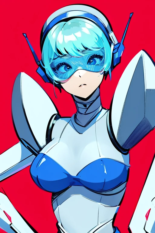 empty eyes,robotized woman,robot transformation ,big bust,Robot Joint
