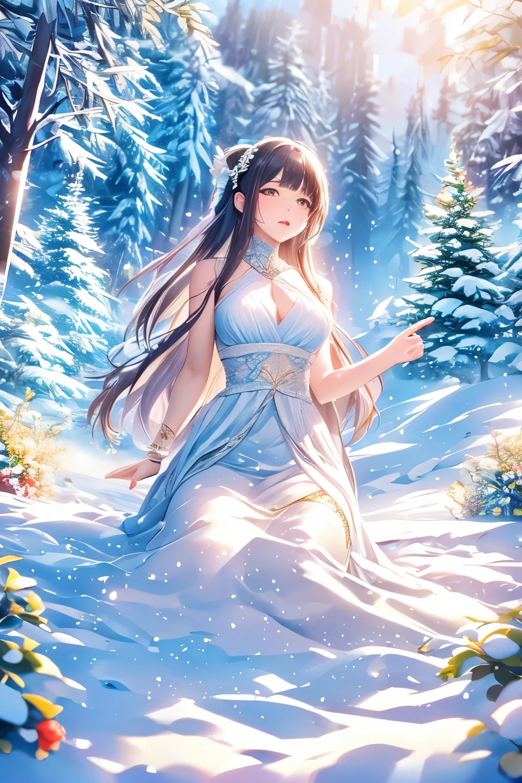 Magazine cover,Long hair,Beautiful sexy noble woman(Wearing a long skirt),,(Smooth skin),E7E48U,blind drunk,Small Breasts,on the bed