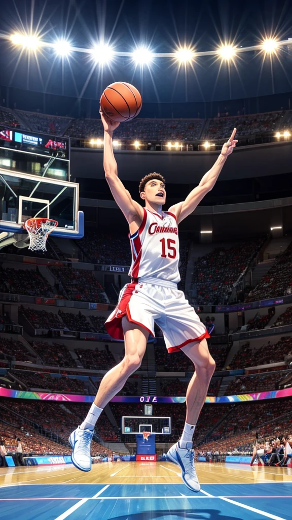 Basketball is being played on the Olympic stage