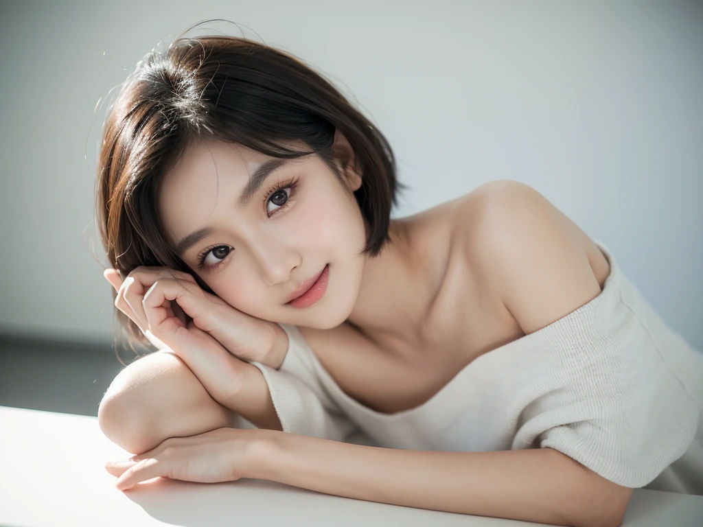 An Asian girl, Solitary,Off-shoulder，Short sleeve，very short bob，Beautiful and tall nose，nose close-up，Hydrating and compact lips，Double eyelids and big eyes，Fair and delicate skin，looking towards the audience，Studio photography，Smiling eyes　　　　　　　　　　　　　　　　　　　　　　　　　　　　　　　　　　　　　　　　　　　　　　　　　　　　　　　　　　　　　　　　　　　　　　　　　　　　　　　　　　　　　　　　　　　　　　　　　　　　　　　　　　　　　　　　　　　　　　　　　　　　　　　　　　　　　　　　　　　　　　　　　　　　　　　　　　　　　　　　　　　　　　　　　　　　　　　　　　　　　　　　　　　　　　　　　　　　　　　　　　　　　　　　　　　　　　　　　　　　　　　　　　　　　　　　　　　　　　　　　　　　　　　　　　　　　　　　　　　　　　　　　　　　　　　　　　　　　　　　　　　　　　　　　　　　　　　　　　　　　　　　　　　　　　　　　　　　　　　　　　　　　　　　　　　　　　　　　　　　　　　　　　　　　　　　　　　　　　　　　　　　　　　　　　　　　　　　　　　　　　　