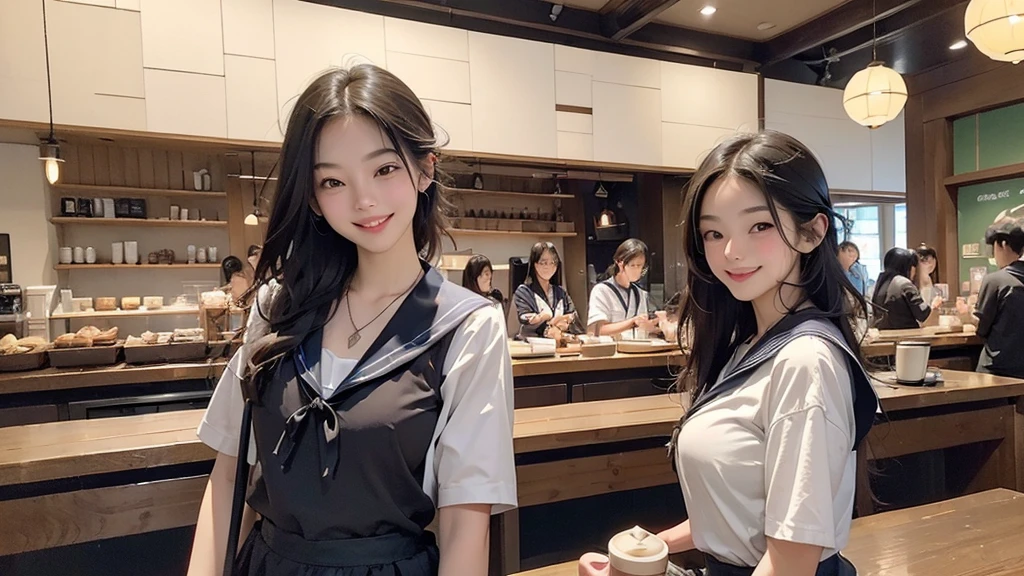 (((((((Emphasize cleavage)))))))
((((((((A junior high school girl in a sexy white short-sleeved sailor uniform))))))))
(((((((お洒落でcuteInside the Starbucks store)))))))
8K、RAW Photos、Highest quality、Super detailed、Super Resolution、Ultra HD、8K壁紙、Amazing details
(((((((Inside the Starbucks store)))))))、((((((Sit down and eat cake、Drink Starbucks coffee、smile))))))、((Heart Necklace))
Modern and sleek design:Interior design using natural materials、Many of the designs are warm and made using wood and metal.。
Large windows:自然光をたっぷり取り入れるためのLarge windowsがあり、Providing a bright and open space。
Green Interior:Potted plants are effectively placed、It creates a relaxing atmosphere。
artwork:Works by local artists、Starbucks-related art on display。
Cozy seating:Cushioned chairs and sofas、Bar sheet etc.、A variety of seating options available。
Open kitchen area:Being able to see how drinks and food are made、We provide peace of mind and transparency。
Unique lighting:Antique lamps and chandeliers、Modern lighting fixtures are used。
Comfortable background music:Relaxing music is playing、A comfortable space is provided。
Wide々Table space:一人でもグループでも使いやすいWide々There is a table with。
Community Table:There is a large table where you can socialize with other customers.。
Seasonal decorations:The decorations are themed according to the season.。
Design with a local feel:The design incorporates the local culture and characteristics.。
Fragrance production:コーヒーの香りが店内にWideがり、A space that satisfies the five senses has been created.。
Conversation with a barista:フレンドリーなConversation with a baristaが楽しめるカウンターエリアがあります。
8K、RAW Photos、Highest quality、masterpiece:1.2、Super detailed、Super Resolution、Ultra HD、8K壁紙、Amazing details、Photorealistic:1.4、Having fun by the water、Full Body Shot、Full body photo、High-resolution RAW color photos、Professional photos、A scene full of emotion、Very detailed and beautiful、Ultra HD、8K壁紙、Amazing details、Huge file sizes、Highly detailed beautiful girls、Highly detailed face Highly detailed eyes、Extremely realistic skin、 Highly detailed fingers, Highly detailed nose, Highly detailed mouth, Perfect Anatomy, Highly detailed background, Highly detailed clothing, Teen, cute女の子, Famous Japanese Idols, cute, Realistic body, Slender, White skin, Glowing Skin, Slim body, Realistic Face, Delicate eyes, double eyelid,