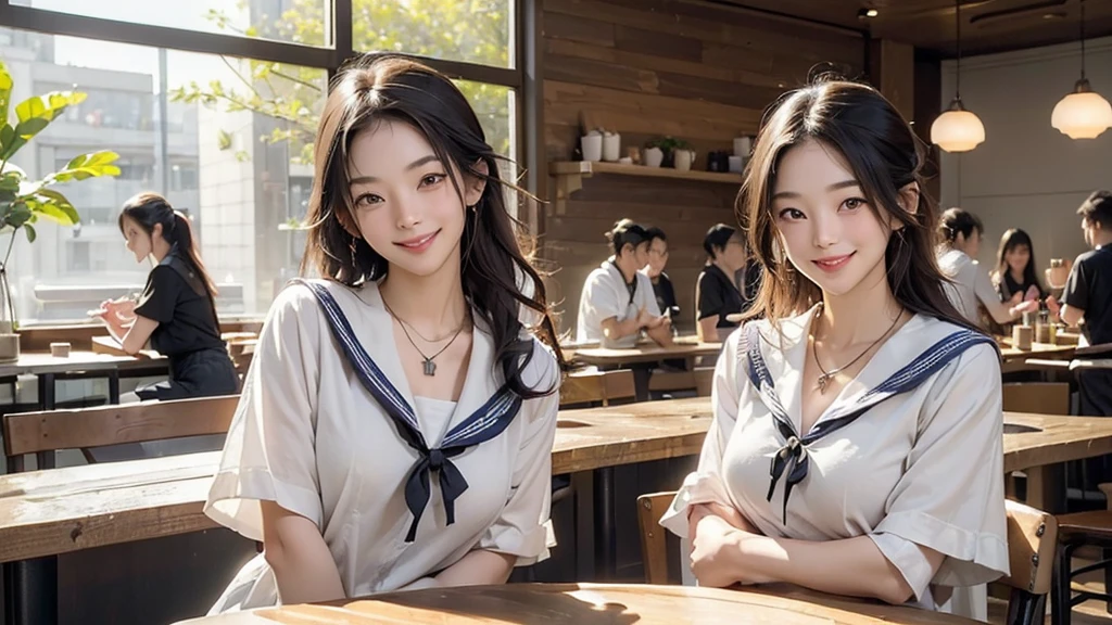 (((((((Emphasize cleavage)))))))
((((((((A girl in a sexy white short-sleeved sailor uniform))))))))
(((((((お洒落でcuteInside the Starbucks store)))))))
8K、RAW Photos、Highest quality、Super detailed、Super Resolution、Ultra HD、8K壁紙、Amazing details
(((((((Inside the Starbucks store)))))))、((((((Sit down and eat cake、Drink Starbucks coffee、smile))))))、((Heart Necklace))
Modern and sleek design:Interior design using natural materials、Many of the designs are warm and made using wood and metal.。
Large windows:自然光をたっぷり取り入れるためのLarge windowsがあり、Providing a bright and open space。
Green Interior:Potted plants are effectively placed、It creates a relaxing atmosphere。
artwork:Works by local artists、Starbucks-related art on display。
Cozy seating:Cushioned chairs and sofas、Bar sheet etc.、A variety of seating options available。
Open kitchen area:Being able to see how drinks and food are made、We provide peace of mind and transparency。
Unique lighting:Antique lamps and chandeliers、Modern lighting fixtures are used。
Comfortable background music:Relaxing music is playing、A comfortable space is provided。
Wide々Table space:一人でもグループでも使いやすいWide々There is a table with。
Community Table:There is a large table where you can socialize with other customers.。
Seasonal decorations:The decorations are themed according to the season.。
Design with a local feel:The design incorporates the local culture and characteristics.。
Fragrance production:コーヒーの香りが店内にWideがり、A space that satisfies the five senses has been created.。
Conversation with a barista:フレンドリーなConversation with a baristaが楽しめるカウンターエリアがあります。
8K、RAW Photos、Highest quality、masterpiece:1.2、Super detailed、Super Resolution、Ultra HD、8K壁紙、Amazing details、Photorealistic:1.4、Having fun by the water、Full Body Shot、Full body photo、High-resolution RAW color photos、Professional photos、A scene full of emotion、Very detailed and beautiful、Ultra HD、8K壁紙、Amazing details、Huge file sizes、Highly detailed beautiful girls、Highly detailed face Highly detailed eyes、Extremely realistic skin、 Highly detailed fingers, Highly detailed nose, Highly detailed mouth, Perfect Anatomy, Highly detailed background, Highly detailed clothing, Teen, cute女の子, Famous Japanese Idols, cute, Realistic body, Slender, White skin, Glowing Skin, Slim body, Realistic Face, Delicate eyes, double eyelid,