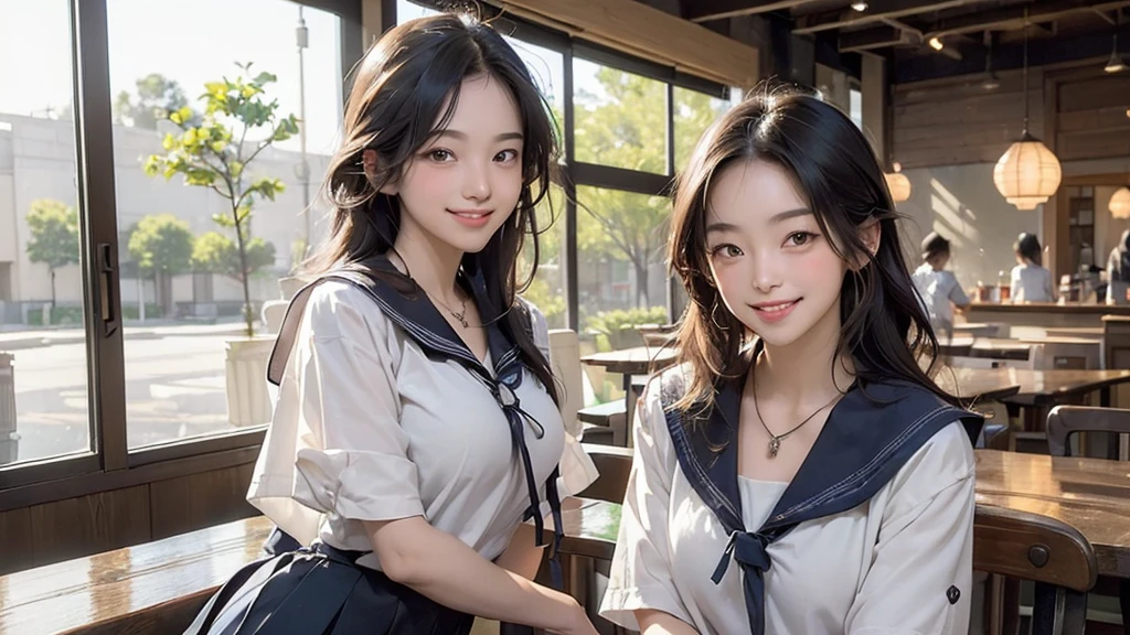(((((((Emphasize cleavage)))))))
((((((((A junior high school girl in a sexy white short-sleeved sailor uniform))))))))
(((((((お洒落でcuteInside the Starbucks store)))))))
8K、RAW Photos、Highest quality、Super detailed、Super Resolution、Ultra HD、8K壁紙、Amazing details
(((((((Inside the Starbucks store)))))))、((((((Sit down and eat cake、Drink Starbucks coffee、smile))))))、((Heart Necklace))
Modern and sleek design:Interior design using natural materials、Many of the designs are warm and made using wood and metal.。
Large windows:自然光をたっぷり取り入れるためのLarge windowsがあり、Providing a bright and open space。
Green Interior:Potted plants are effectively placed、It creates a relaxing atmosphere。
artwork:Works by local artists、Starbucks-related art on display。
Cozy seating:Cushioned chairs and sofas、Bar sheet etc.、A variety of seating options available。
Open kitchen area:Being able to see how drinks and food are made、We provide peace of mind and transparency。
Unique lighting:Antique lamps and chandeliers、Modern lighting fixtures are used。
Comfortable background music:Relaxing music is playing、A comfortable space is provided。
Wide々Table space:一人でもグループでも使いやすいWide々There is a table with。
Community Table:There is a large table where you can socialize with other customers.。
Seasonal decorations:The decorations are themed according to the season.。
Design with a local feel:The design incorporates the local culture and characteristics.。
Fragrance production:コーヒーの香りが店内にWideがり、A space that satisfies the five senses has been created.。
Conversation with a barista:フレンドリーなConversation with a baristaが楽しめるカウンターエリアがあります。
8K、RAW Photos、Highest quality、masterpiece:1.2、Super detailed、Super Resolution、Ultra HD、8K壁紙、Amazing details、Photorealistic:1.4、Having fun by the water、Full Body Shot、Full body photo、High-resolution RAW color photos、Professional photos、A scene full of emotion、Very detailed and beautiful、Ultra HD、8K壁紙、Amazing details、Huge file sizes、Highly detailed beautiful girls、Highly detailed face Highly detailed eyes、Extremely realistic skin、 Highly detailed fingers, Highly detailed nose, Highly detailed mouth, Perfect Anatomy, Highly detailed background, Highly detailed clothing, Teen, cute女の子, Famous Japanese Idols, cute, Realistic body, Slender, White skin, Glowing Skin, Slim body, Realistic Face, Delicate eyes, double eyelid,