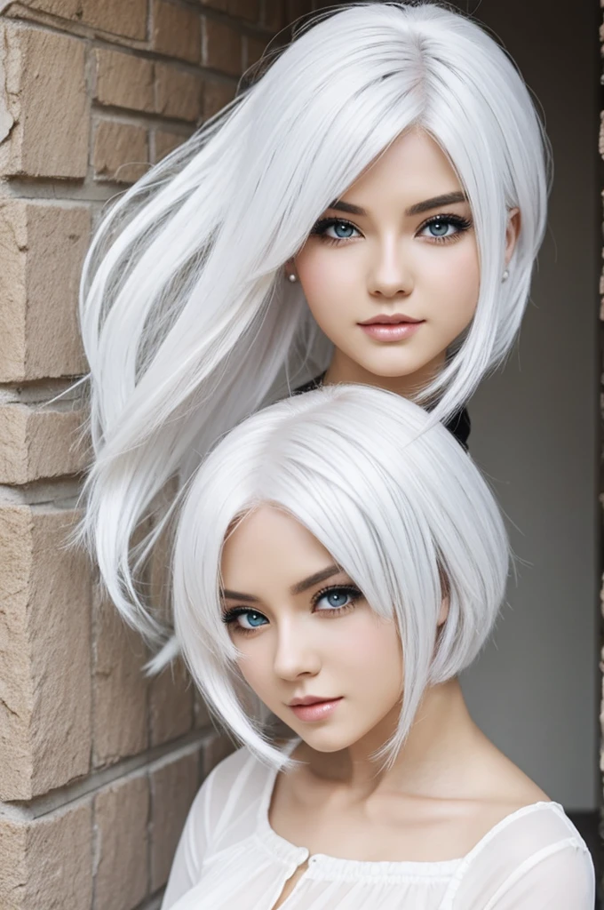 white hair anime woman