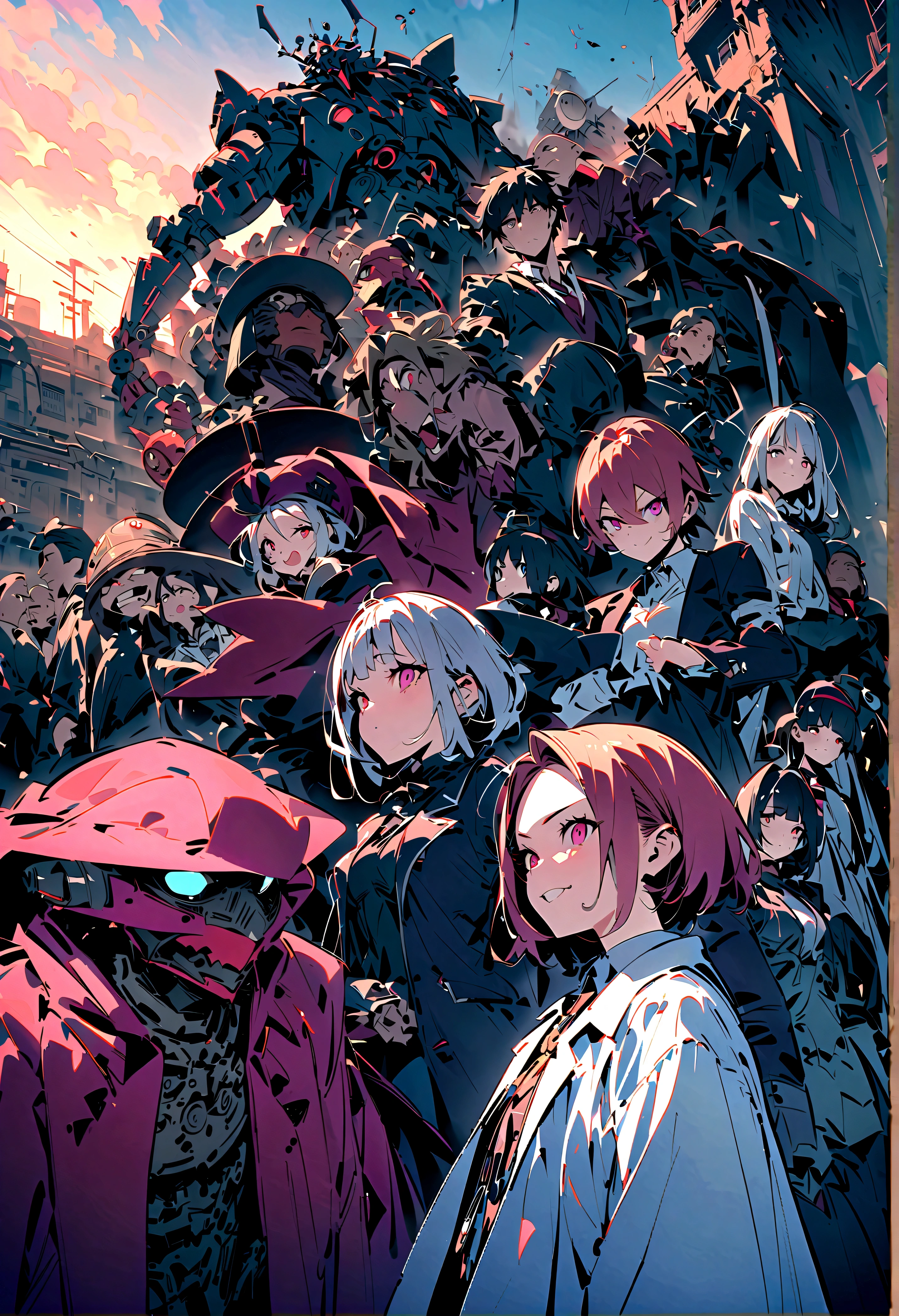highest quality、masterpiece、detailed、mad scientist、mad scientist、white clothes、crazy smile、evil genius者、Has a super brain、Past々He has incomprehensible values and outrageous aspirations such as conquering the world.、I don't think about the troubles around me。being portrayed as a villain、more simply「evil scientist」、Also「evil genius」、「crazy genius」、robot、It is common to see depictions of people developing androids and causing havoc.。Often the villain, but in the case of the former、In comedies, the main character's friends and、Creator of the robot protagonist、