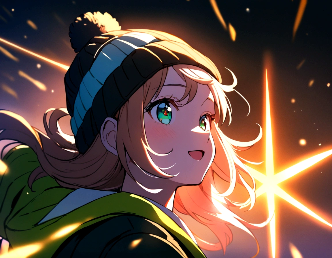 4k quality, 1girl, school girl,beanie,.