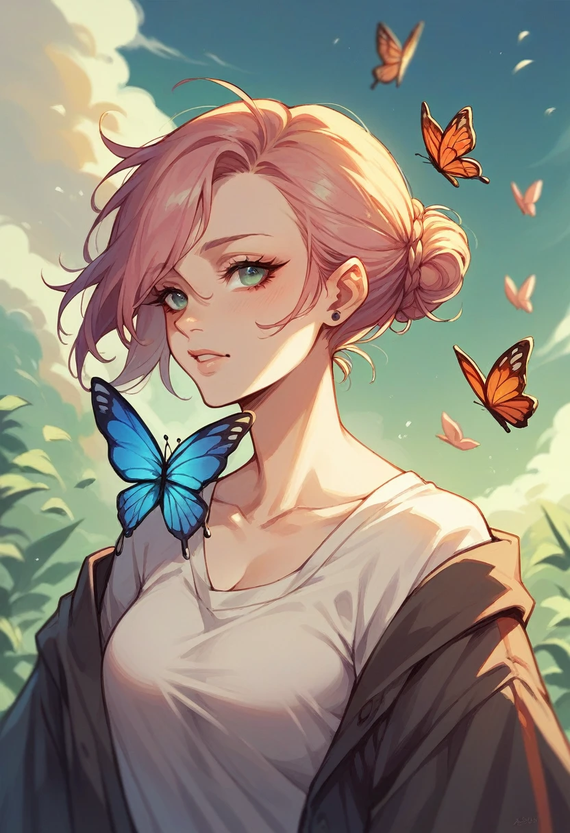 A Butterfly with a face of a woman 