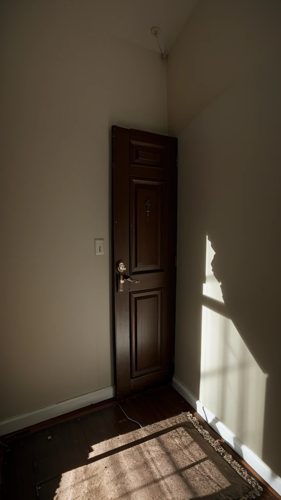 In the corner of the creepy room there is a shadow. In night