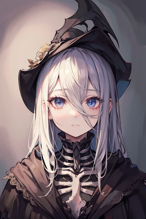 The Old-fashioned Portrait Frame of Cannibalism Skeleton Woman From Bloodborne.
