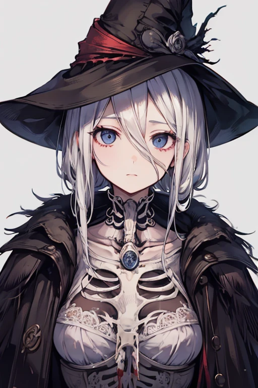The Old-fashioned Portrait Frame of Cannibalism Skeleton Woman From Bloodborne.