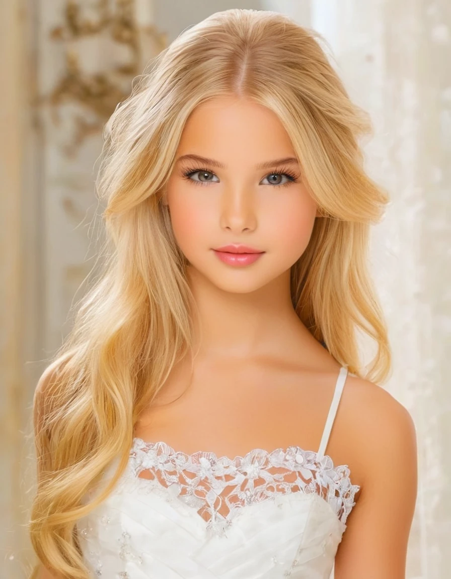 ****ung American girl ************, Beautifull, Alone,  your voice is clear, long blonde hair, long and blond hair,with a subtle rosy glow on her cheeks, and carries himself with an air of elegance and poise. His eyebrows are arched and well groomed.., and her eyelashes are long and dark, highlighting her captivating brown eyes. Despite his elegant demeanor, there is an underlying force in his gaze.