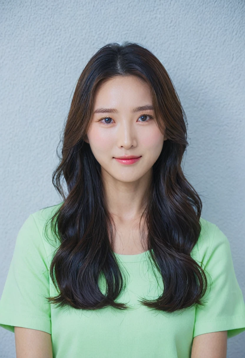 Best Quality, 8k, Masterpiece, (Portrait: 1.3), (photo realistic:1.4), (hyper realistic:1.4), Sharp Focus, looking at viewer, (smoother lighting:1.1), (increase cinematic lighting quality:0.9), realistic lighting, backlighting, light on face, ray trace, (brightening light:1.2), (Increase quality:1.4), sharp detail, (best quality real texture skin:1.4), finely detailed eyes, black_eyes, finely detailed face, 25 year old Korean woman