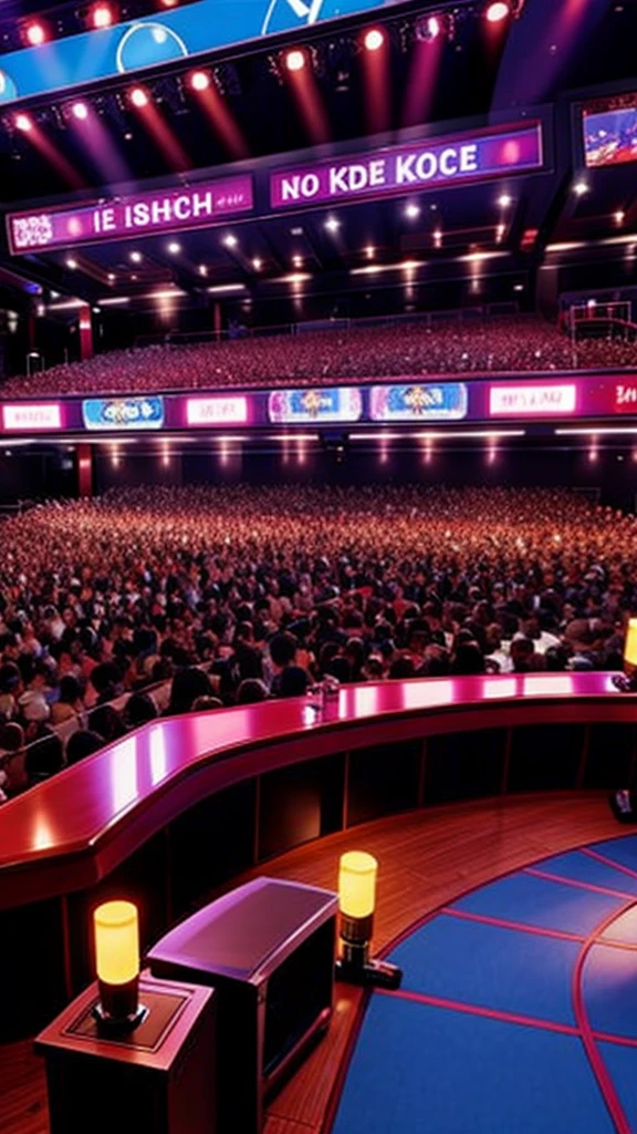 View of a karaoke night club, no people on the photo
