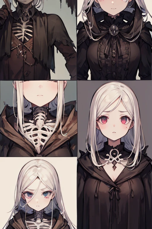 ((((Zoom out)))), The Old-fashioned Portrait Frame of Cannibalism Skeleton Woman From Bloodborne.