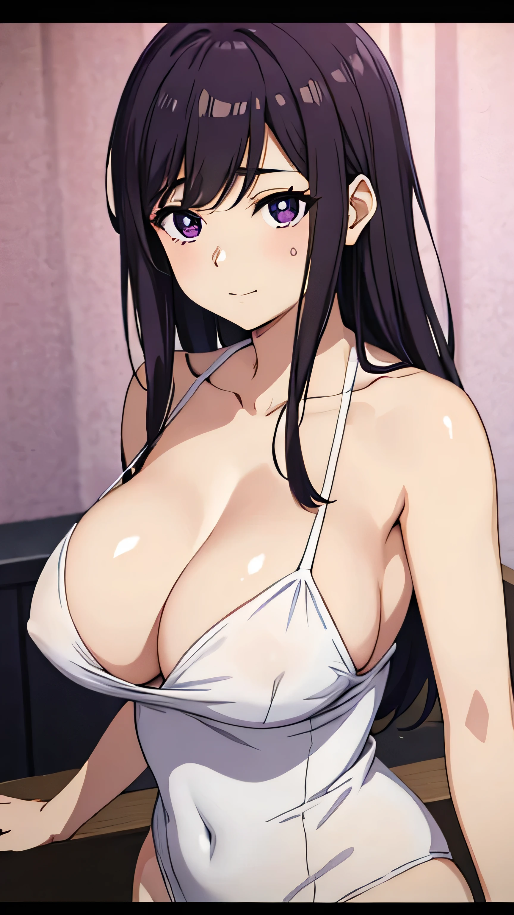 (((masterpiece))),fuyumi itadori, Anime girl characters, 1girl, solo, looking at viewer, medium hair, cleavage, closed mouth, collarbone,Naked, tall girl, horny, big ass, beautiful face,Charming, anime visual of a cute girl, screenshot from the anime film, & her expression is solemn, ahegao face, in the anime film, in an anime, anime visual of a young woman, she has a cute expressive face, still from anime, perfect breasts, she is tall, All bodies visible, ahegao face, the face is ahegao, she is horny, A perverted face, she so perverted, she smile so perverted, hd picture, 4k quality, details of the face is so good, bigger breasts,