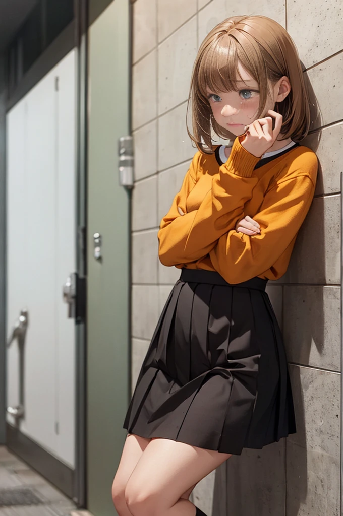 , Jumper skirt, Peeing, Are crying, Peeing