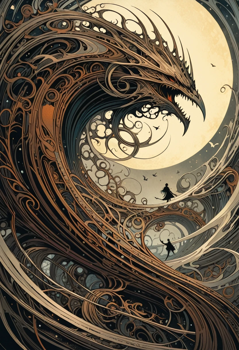 Aaron Horkey's painting depicts,Mysterious Landscape Photography,Luminous oil painting style,IncRedible futuristic images appear on the Miracle Stone,Mystery Book Cover Art, There is a lot of suspense, Dark, atmosphere, Dark "Imagine a vast desolate space,The spectral landscape unfolds from the surrounding haze, It's as if the fabric of reality has lost its color and vibrancy. Crystalline Monolith, No visible pulse or energy, Rising from the barren land like a forgotten fragment of knowledge, Casting an eerie glow over a featureless environment. Artworks should evoke an unsettling sense of alienation, The line between nothingness and existential despair becomes blurred, Put the audience into a state of numbness and indifference."Red,dark Red color palette