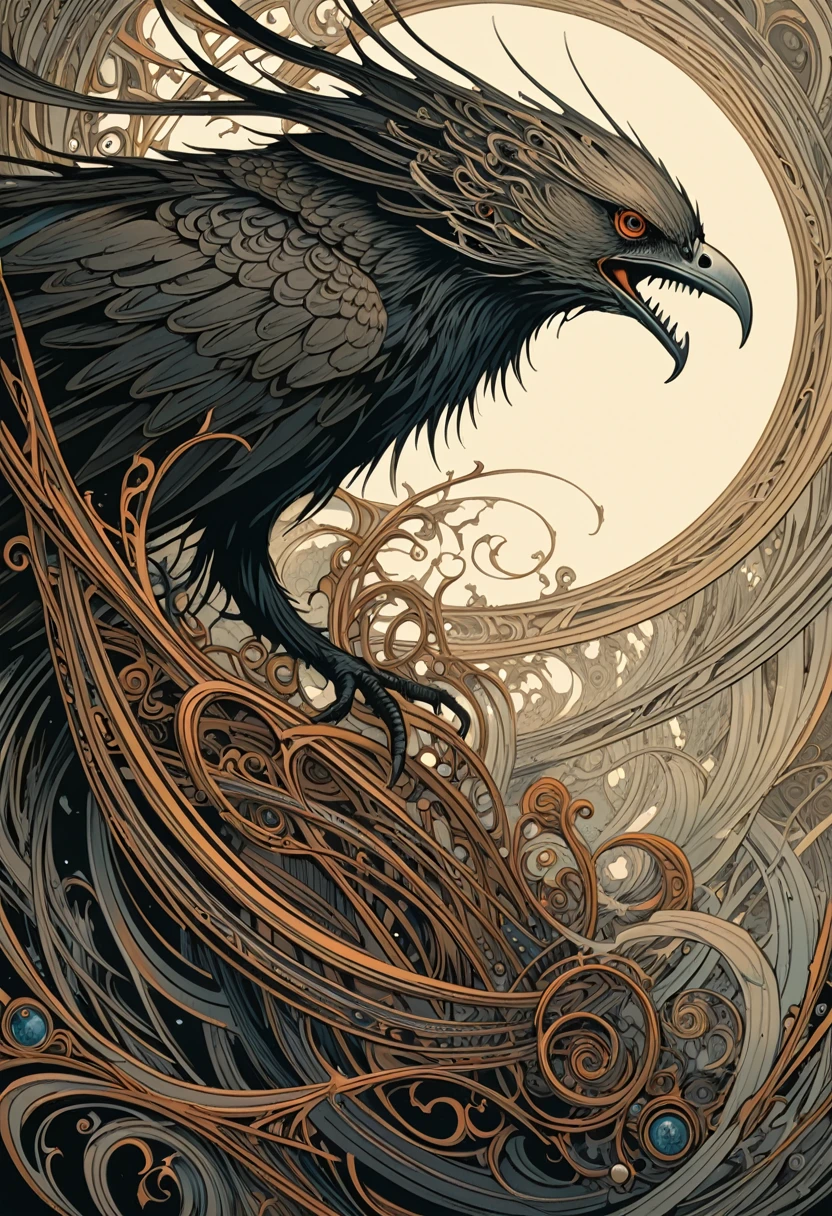 Aaron Horkey&#39;s painting depicts，Mysterious Landscape Photography,Luminous oil painting style，IncRedible futuristic images appear on the Miracle Stone，Mystery Book Cover Art, There is a lot of suspense, Dark, atmosphere, Dark "Imagine a vast desolate space，The spectral landscape unfolds from the surrounding haze, It&#39;s as if the fabric of reality has lost its color and vibrancy. Crystalline Monolith, No visible pulse or energy, Rising from the barren land like a forgotten fragment of knowledge, Casting an eerie glow over a featureless environment. Artworks should evoke an unsettling sense of alienation, The line between nothingness and existential despair becomes blurred, Put the audience into a state of numbness and indifference."Red,dark Red color palette