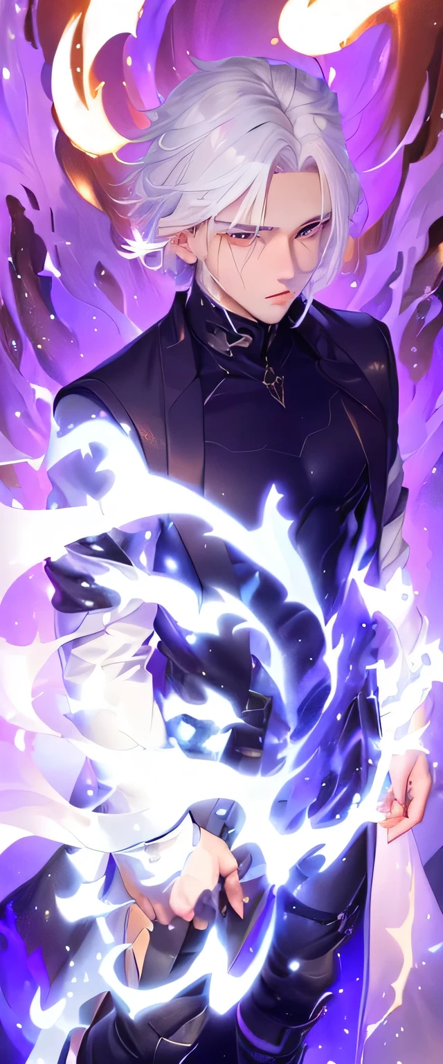 ((full body)), ((white hair)), ((amber reddish eyes)), full body, whitish grey hair, amber reddish eyes,male, full male body, handsome young boy, eighteen years ,handsome face, detailed. White hair, amber eyes, dark ambarish mark beneath the eyes, marks under his eyes, beautiful dark amber colour mark under his eyes